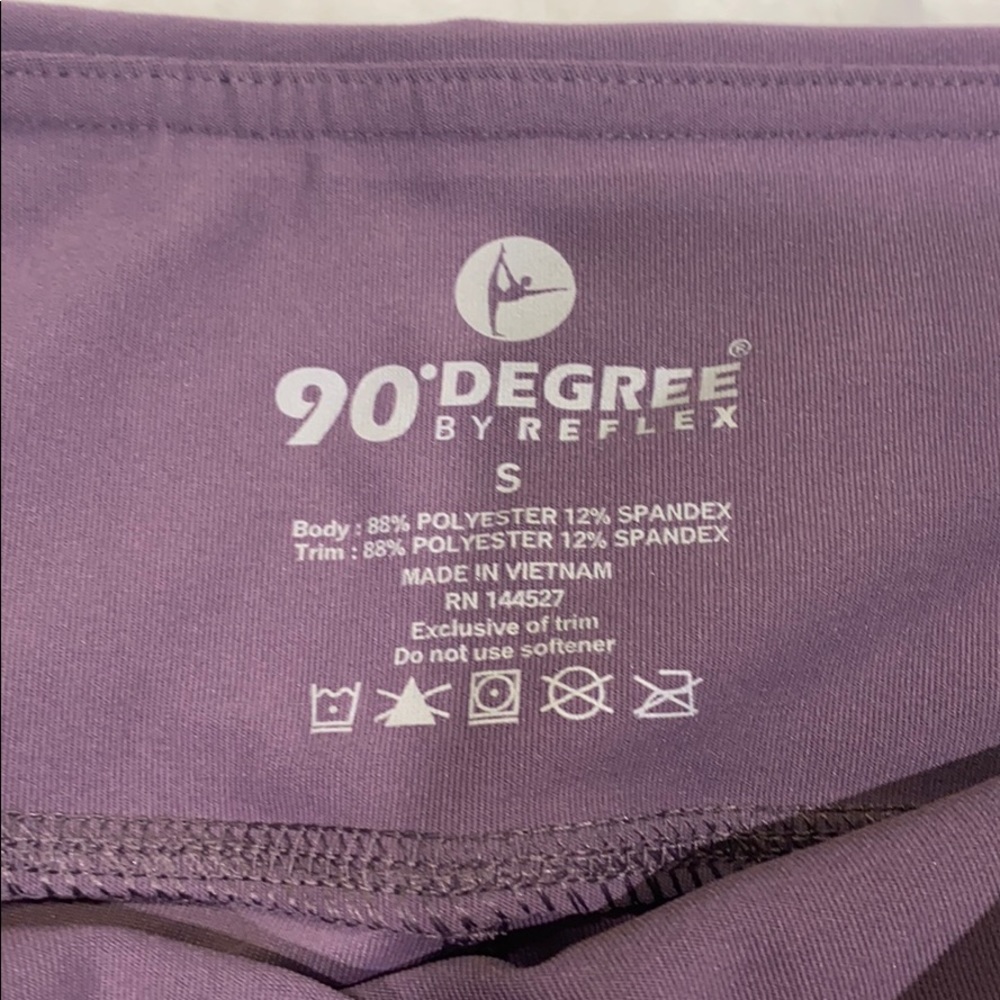 Danskin 90 Degree Diamond Seamed Purple Leggings - Picture 4 of 6